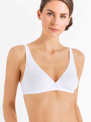 Hanro Triangle Bra 'Sensation' in White: front