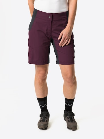 VAUDE Regular Outdoor Pants 'Qimsa' in Purple: front