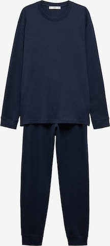 MANGO MAN Long Pajamas in Blue: front