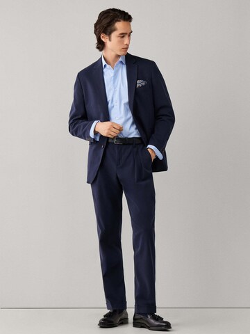 Tapered Pantaloni con pieghe di Hackett London in blu
