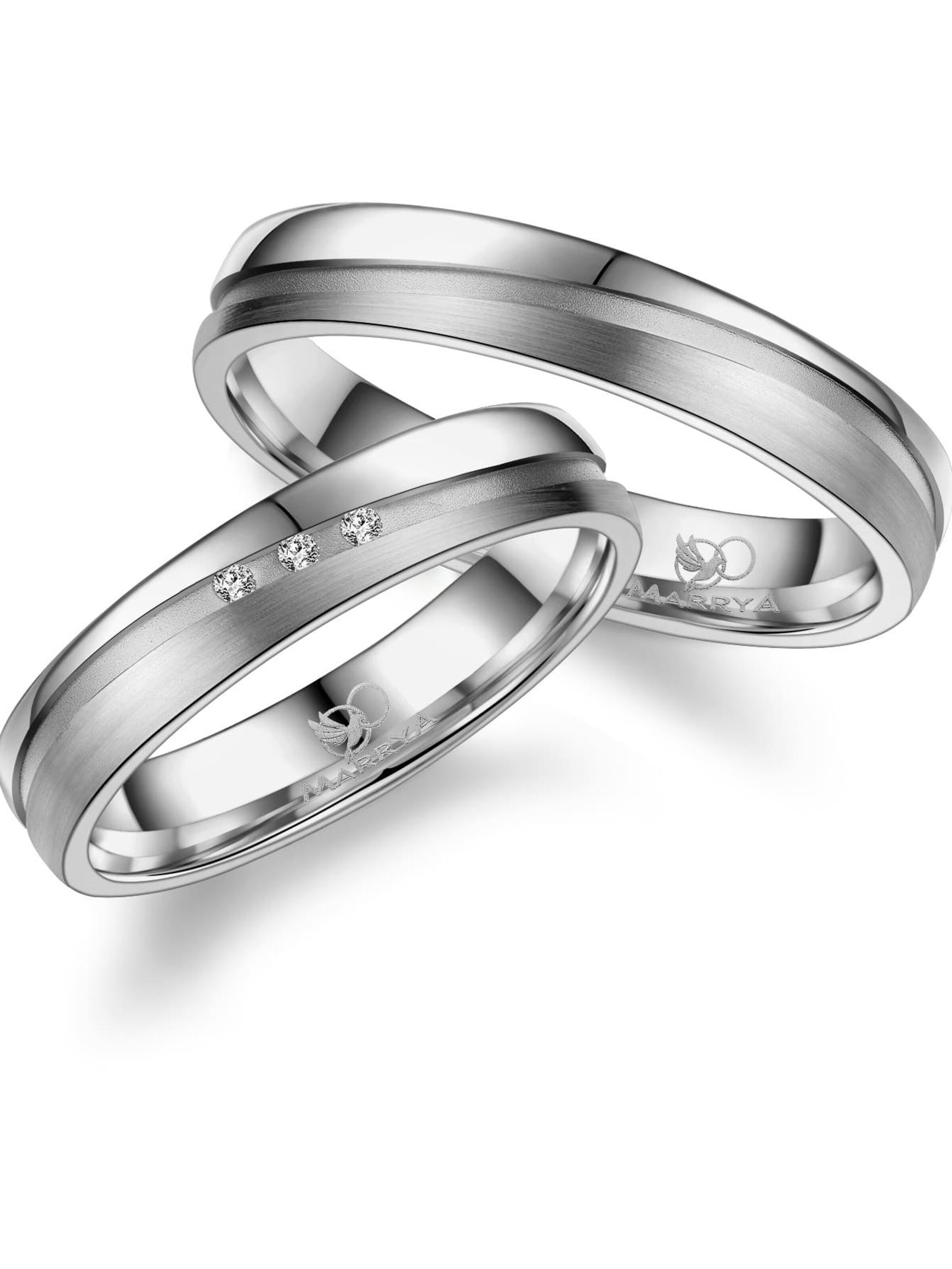 MARRYA Ring 'MARRYA TI-43 Ehering aus Titan' in Zilver: voorkant