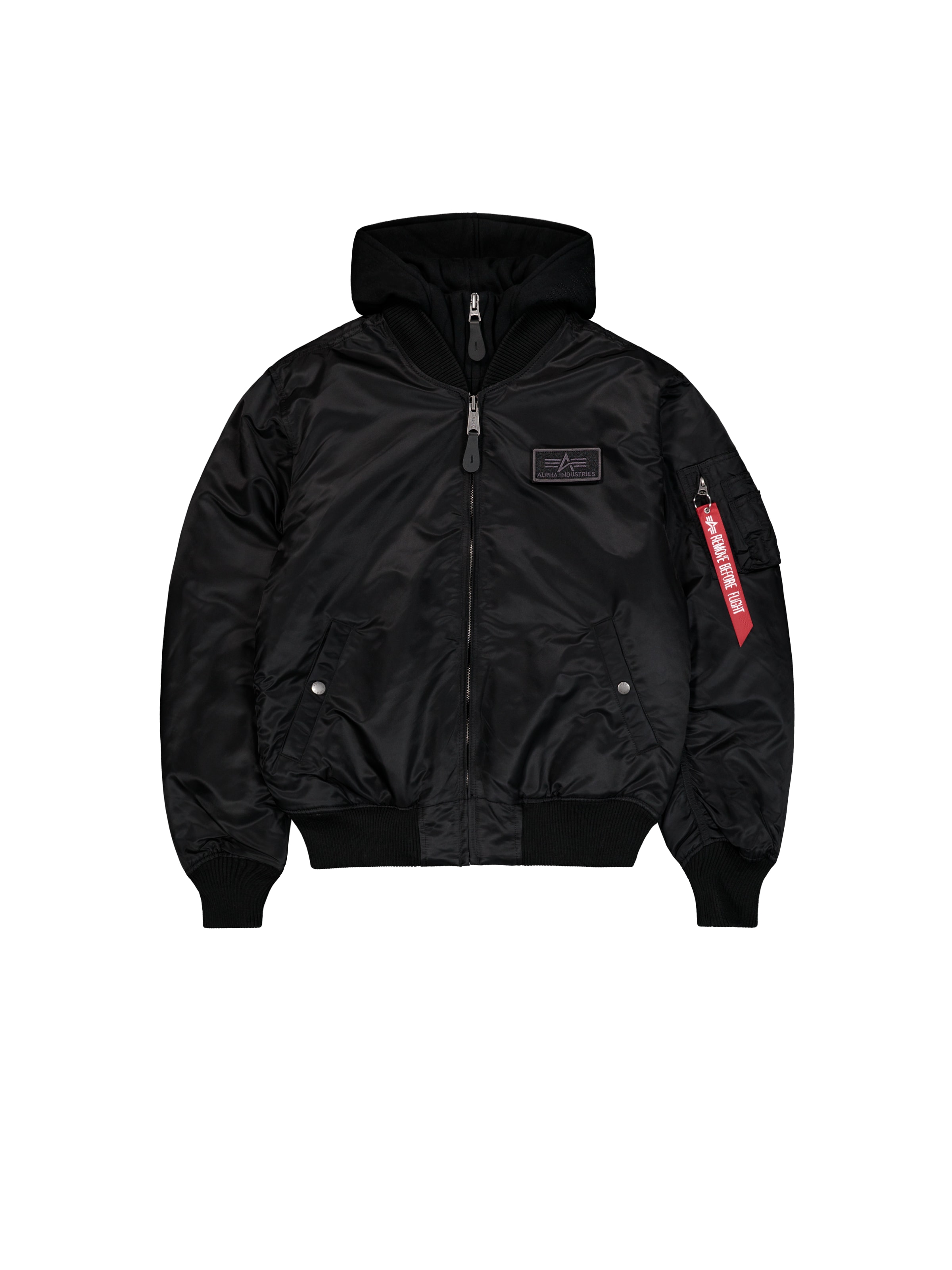 ALPHA INDUSTRIES Übergangsjacke 'MA-1 D-Tec'‌‌‌‌‌‌‌ in Schwarz: Vorderseite