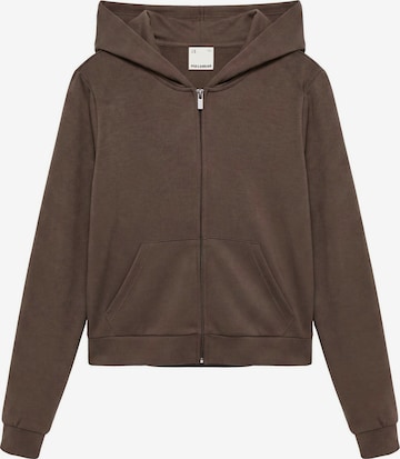 Giacca di felpa di Pull&Bear in marrone: frontale