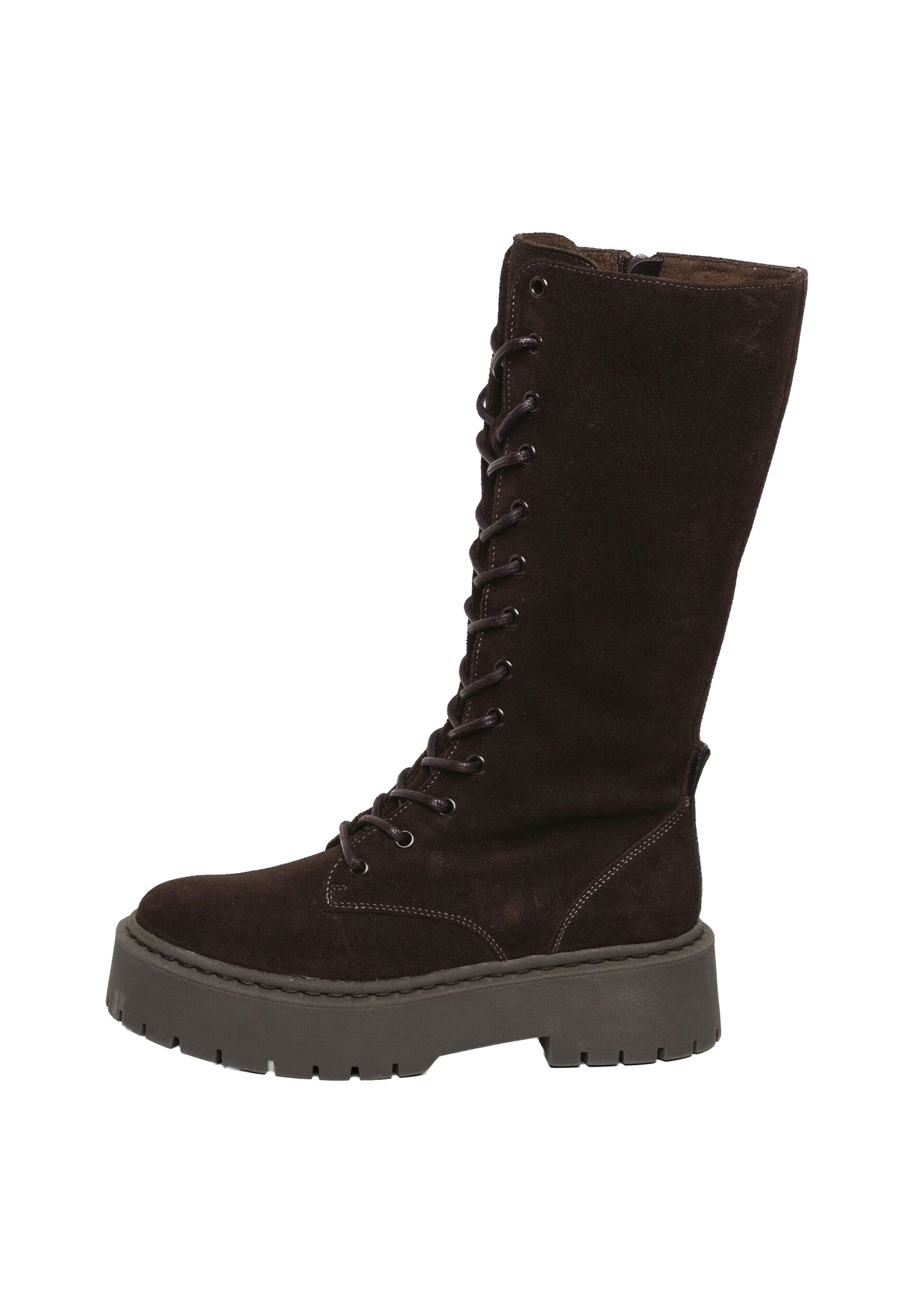 STEVE MADDEN Μπότες με κορδόνια 'Vroom' σε καφέ