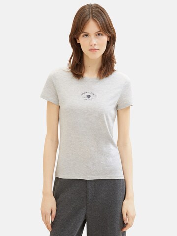 T-shirt TOM TAILOR DENIM en gris : devant