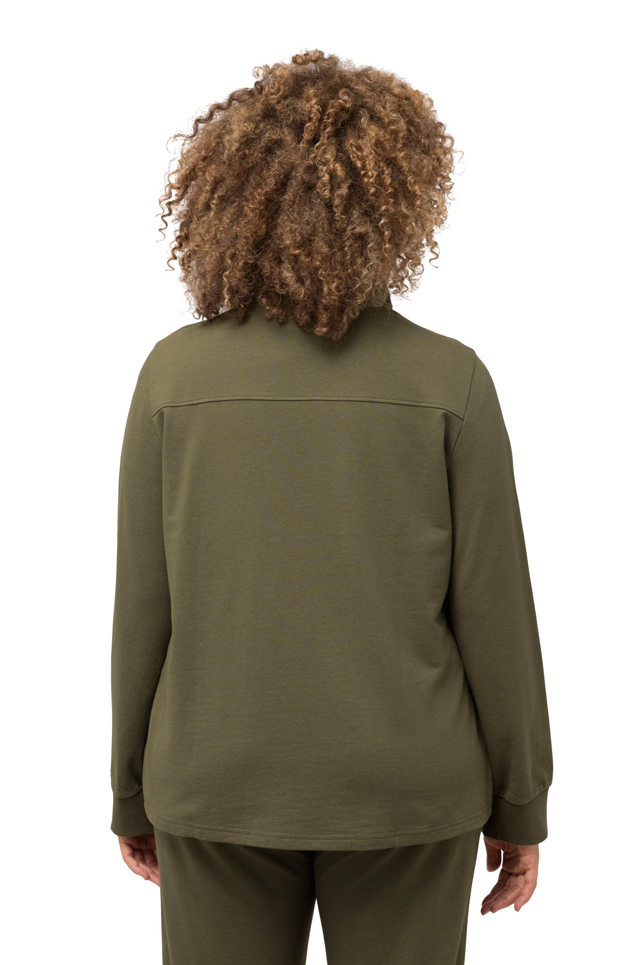 Ulla Popken Sweatvest in Groen