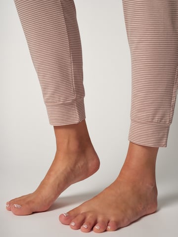 HUBER Pajama ' Night Basic Selection ' in Brown