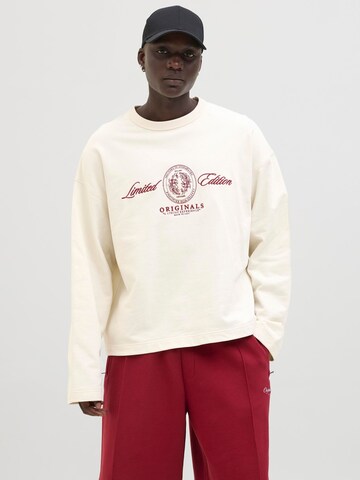 Sweat-shirt JACK & JONES en blanc : devant