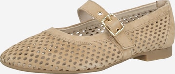 Ballerines à lanières Paul Green en beige : devant