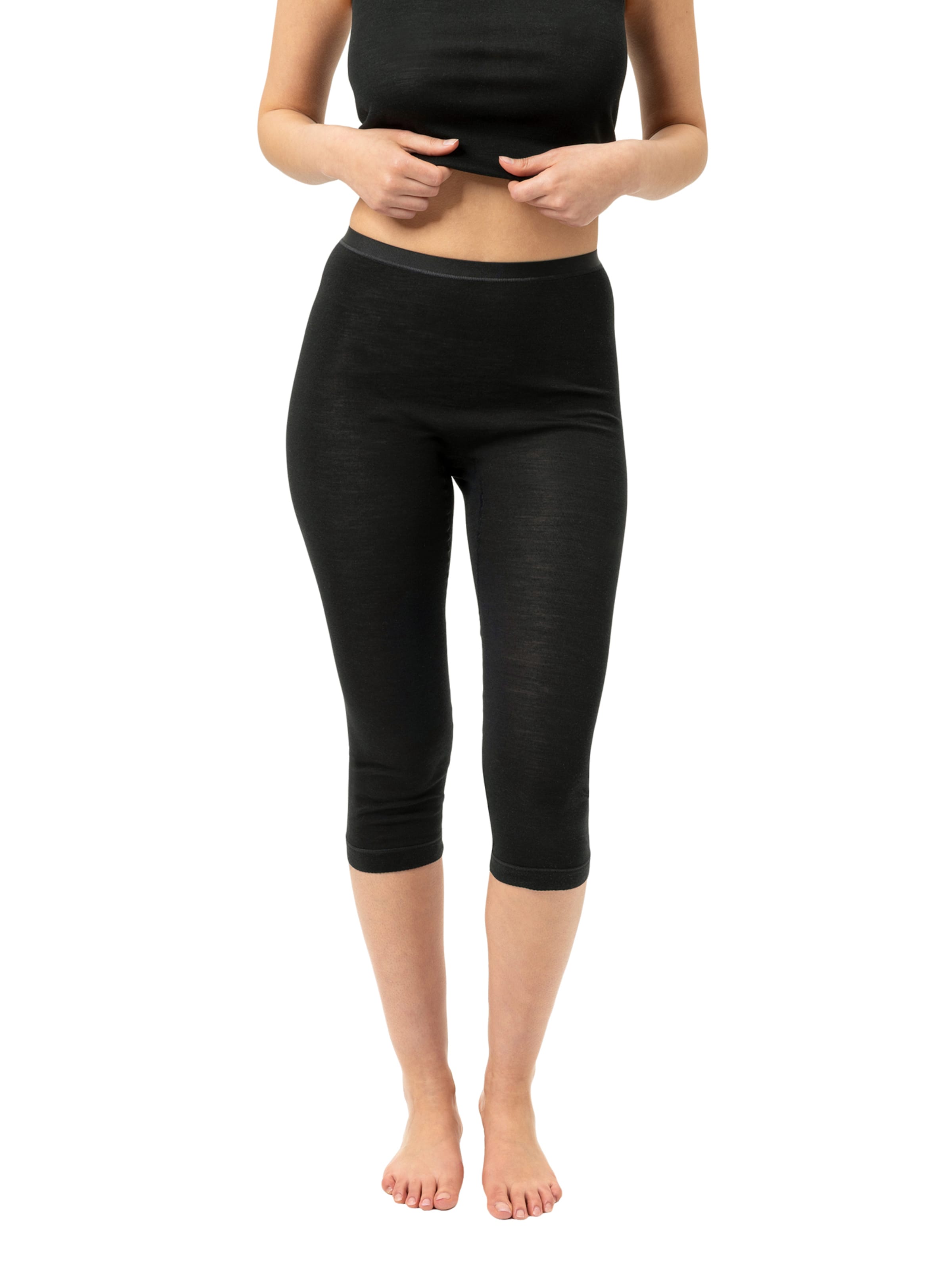 Mey Regular Leggings 'Wool&Silk' in Schwarz: Vorderseite