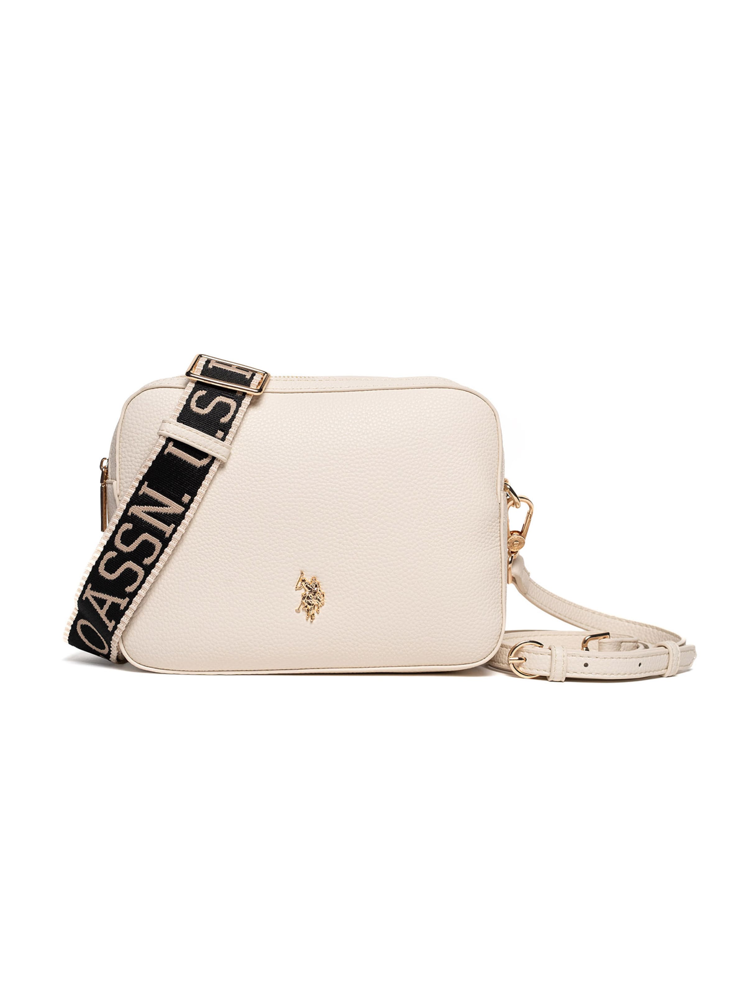 Borsa a spalla di U.S. POLO ASSN. in bianco: frontale