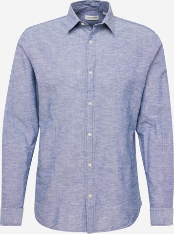 Coupe slim Chemise JACK & JONES en bleu : devant