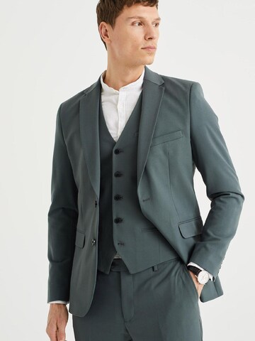 Coupe slim Veste de costume WE Fashion en vert