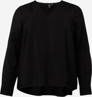 Vero Moda Curve Bluse 'Lena' in Schwarz: predná strana