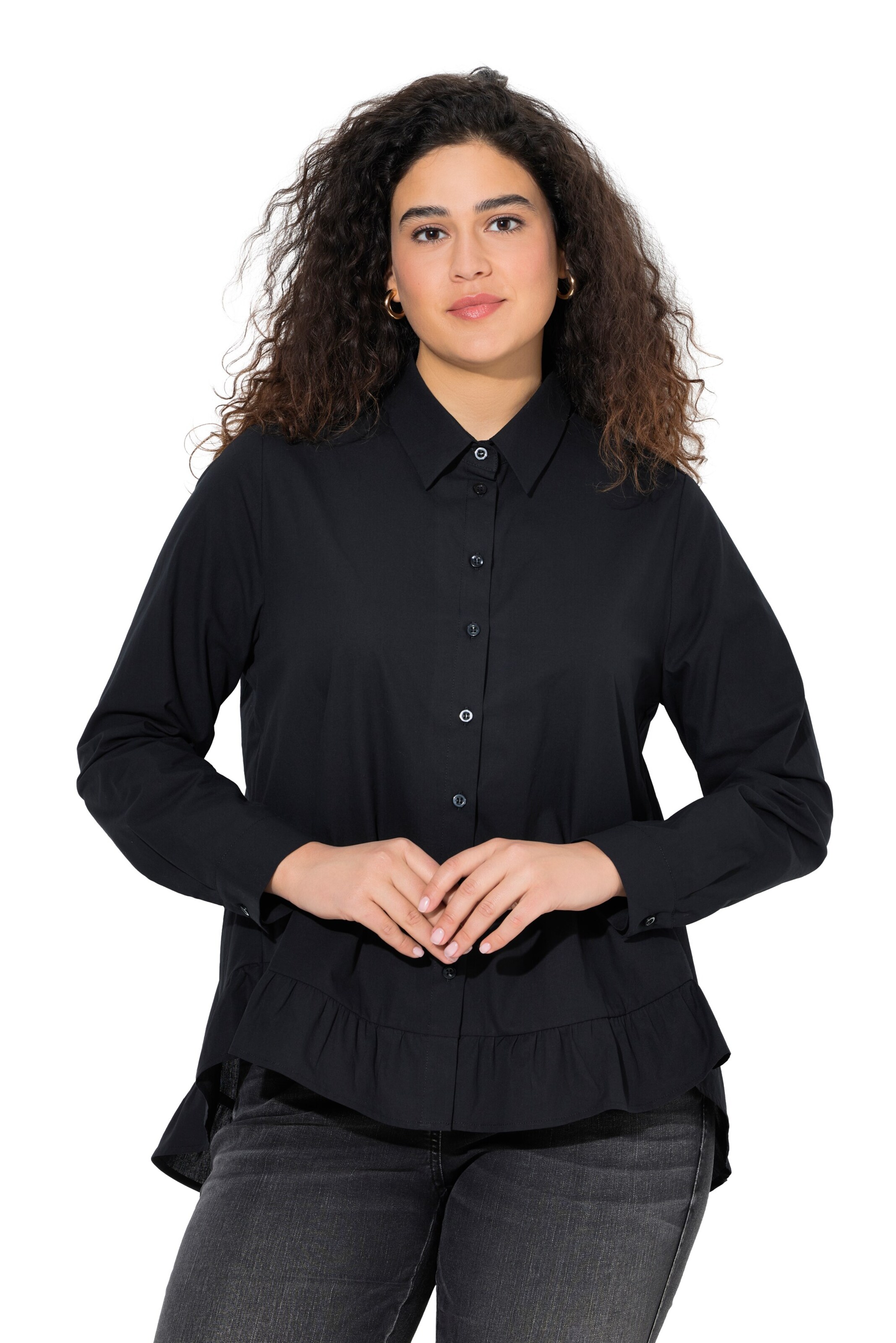 Ulla Popken Blouse in Black: front