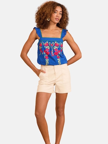 love & roses Top in Blue: front