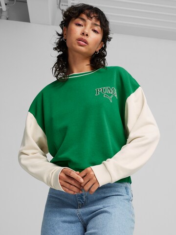 PUMA Sweatshirt 'SQUAD' in Green: front