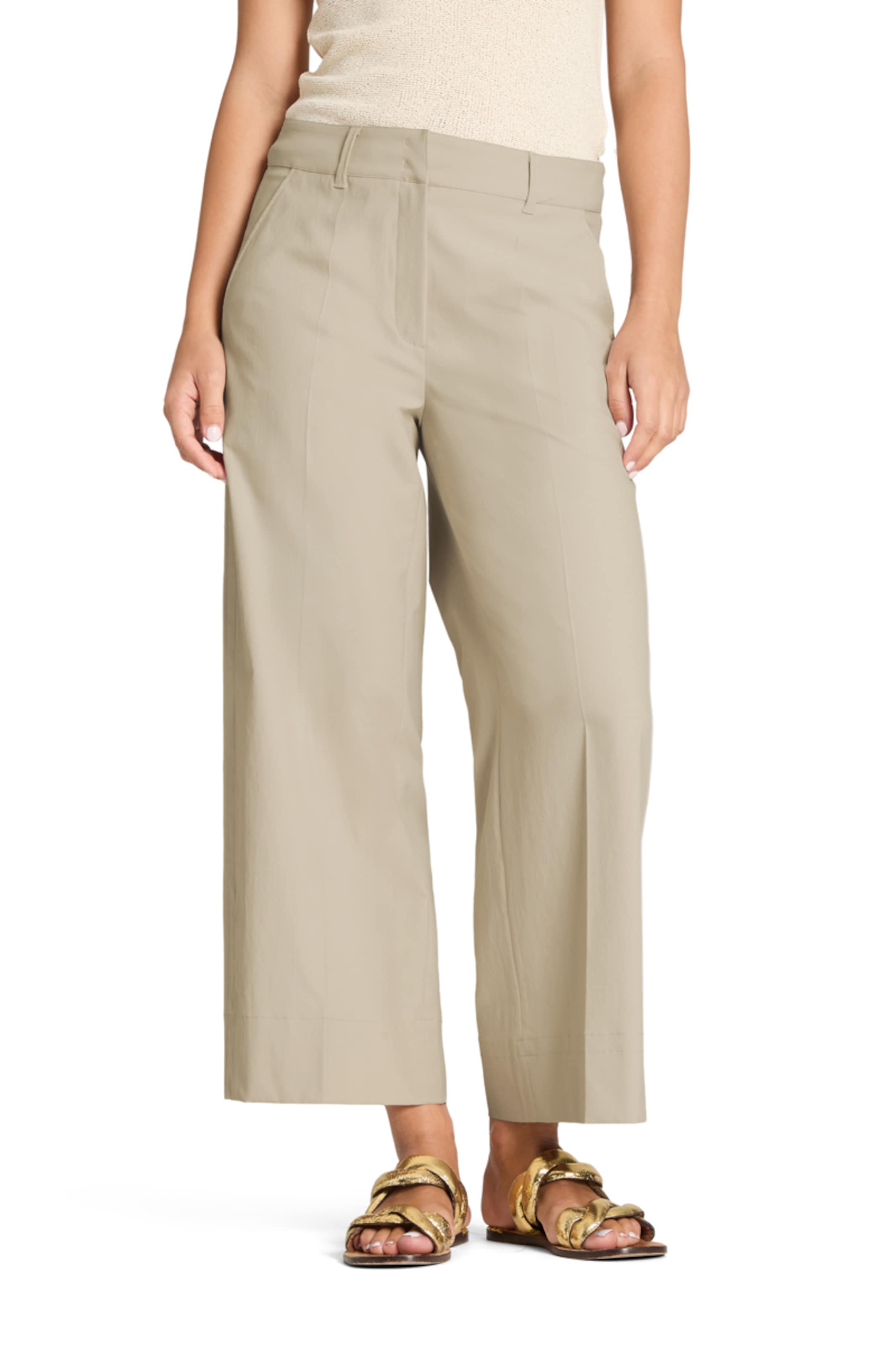 Cambio Regular Pants 'Cara' in Beige: front