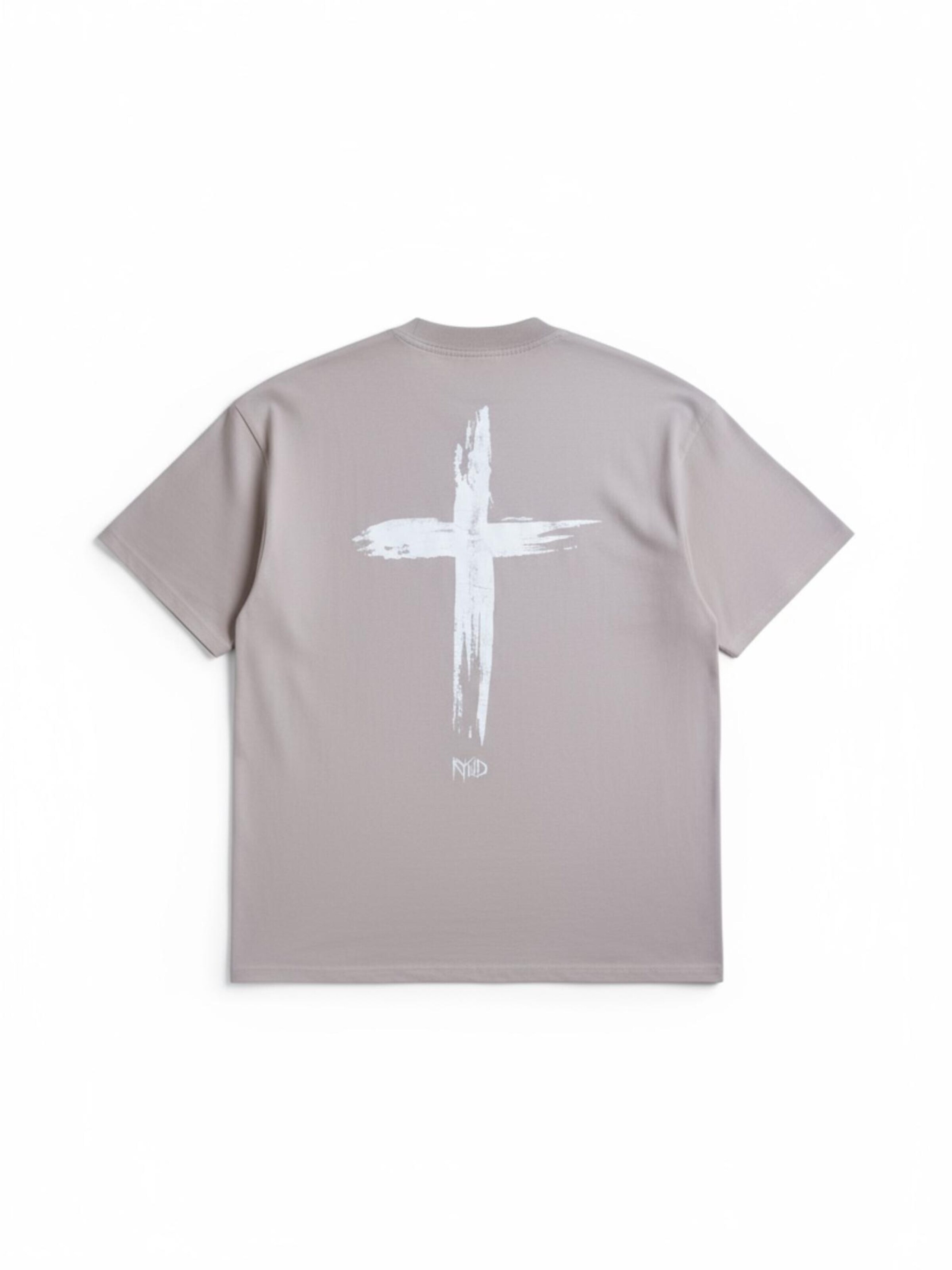 Remember you will die Shirt 'Kreuz' in Beige