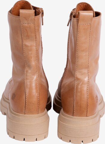 Apple of Eden Lace-Up Ankle Boots 'Laura' in Beige