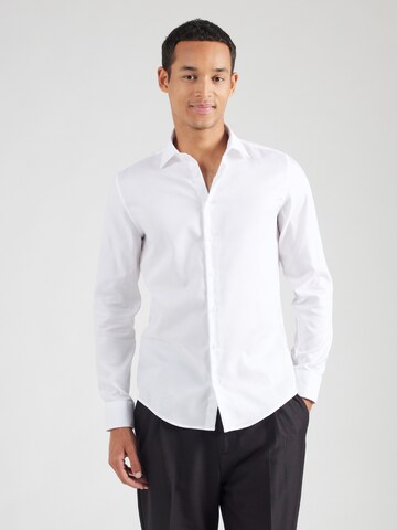 Coupe slim Chemise business SEIDENSTICKER en blanc : devant