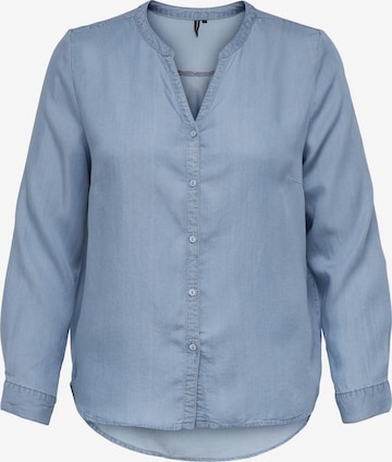 ONLY Carmakoma Blouse 'Ema' in Blauw: voorkant