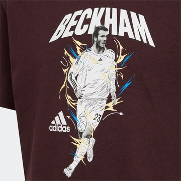 T-Shirt fonctionnel 'Beckham Graphic ' ADIDAS PERFORMANCE en rouge