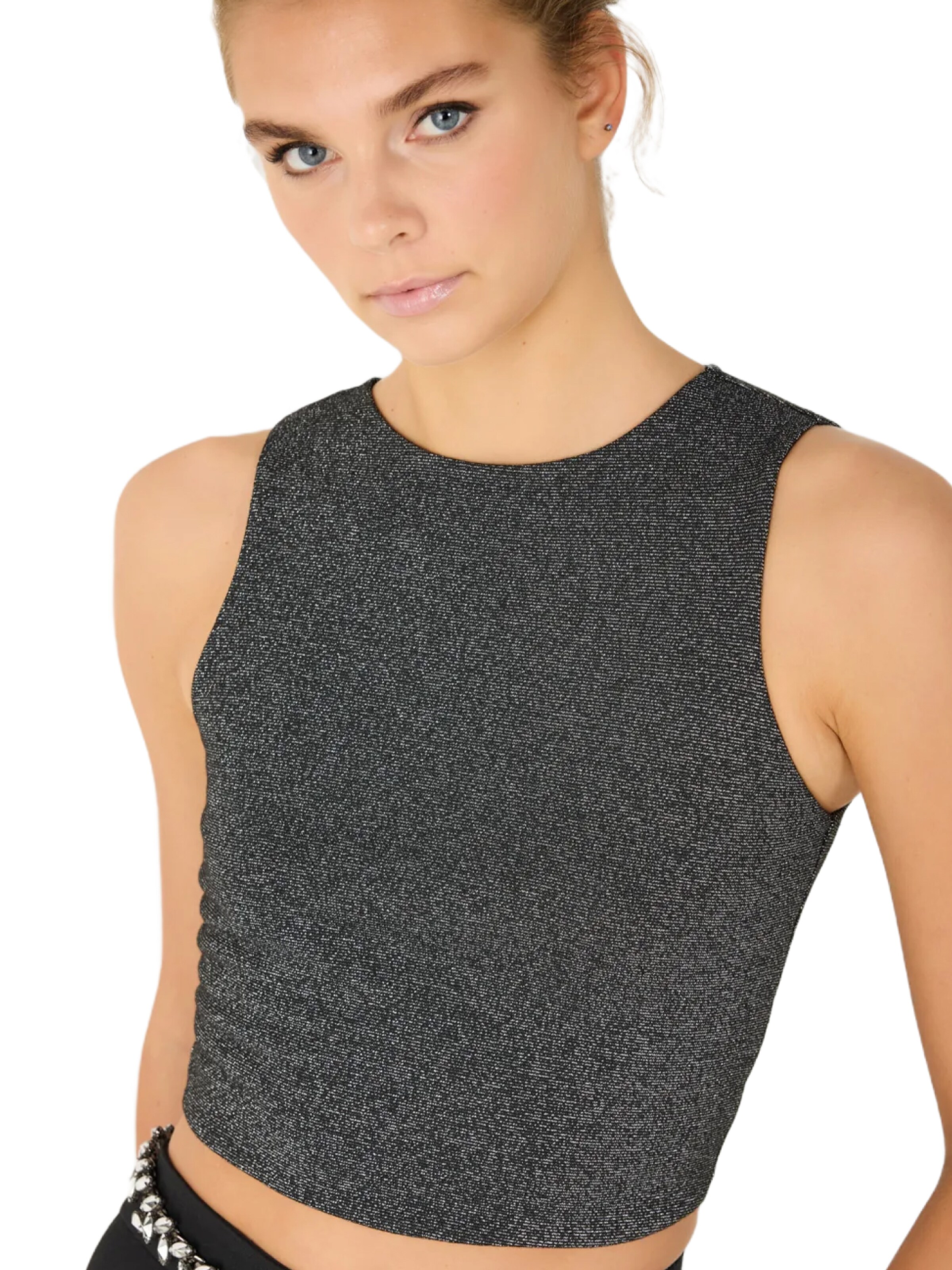 No Matter What Top in Grijs: voorkant