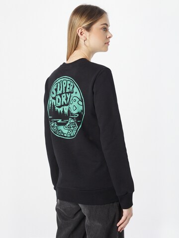 Bluză de molton de la Superdry pe negru