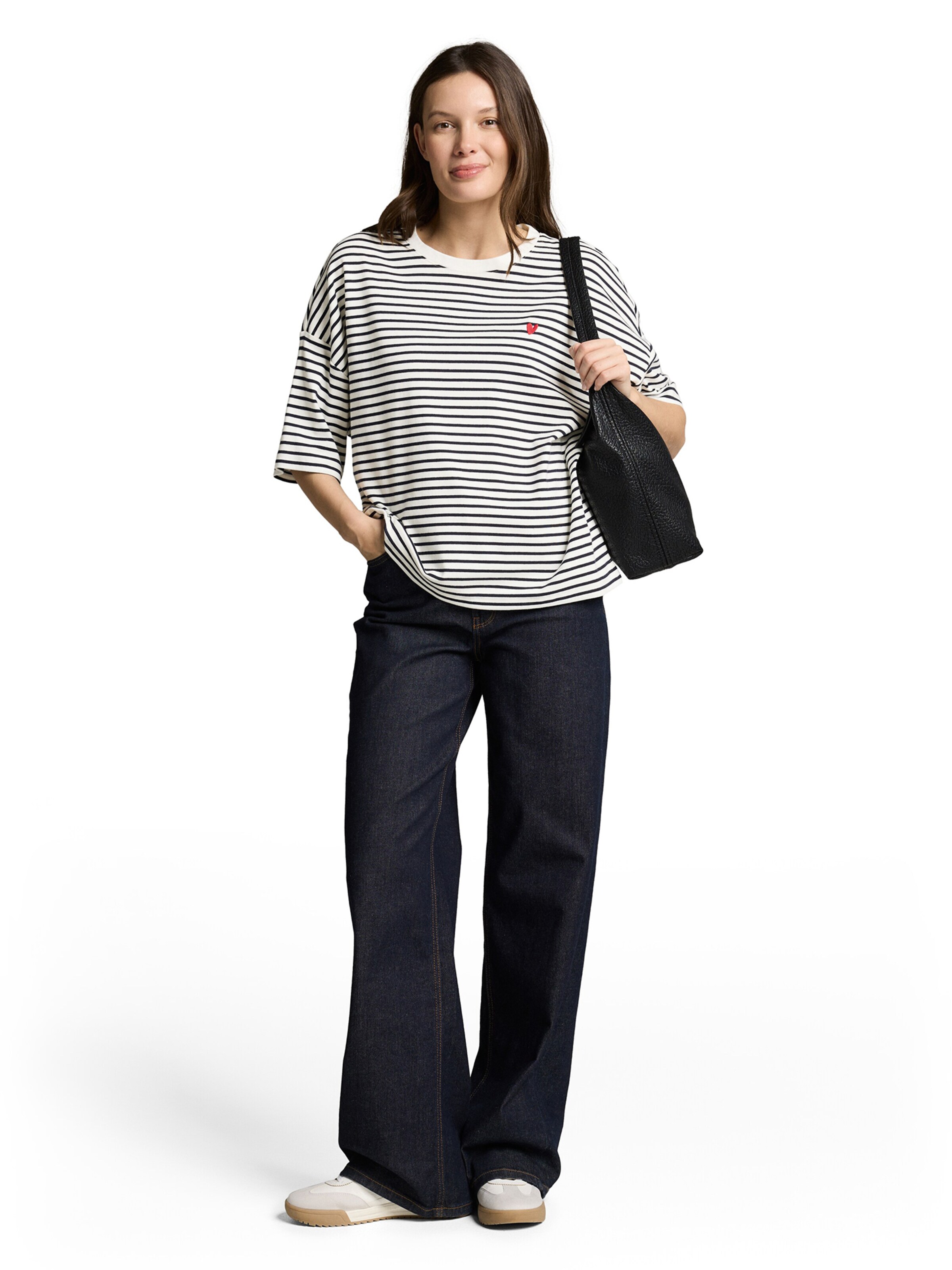 TOM TAILOR Oversized bluse i hvid