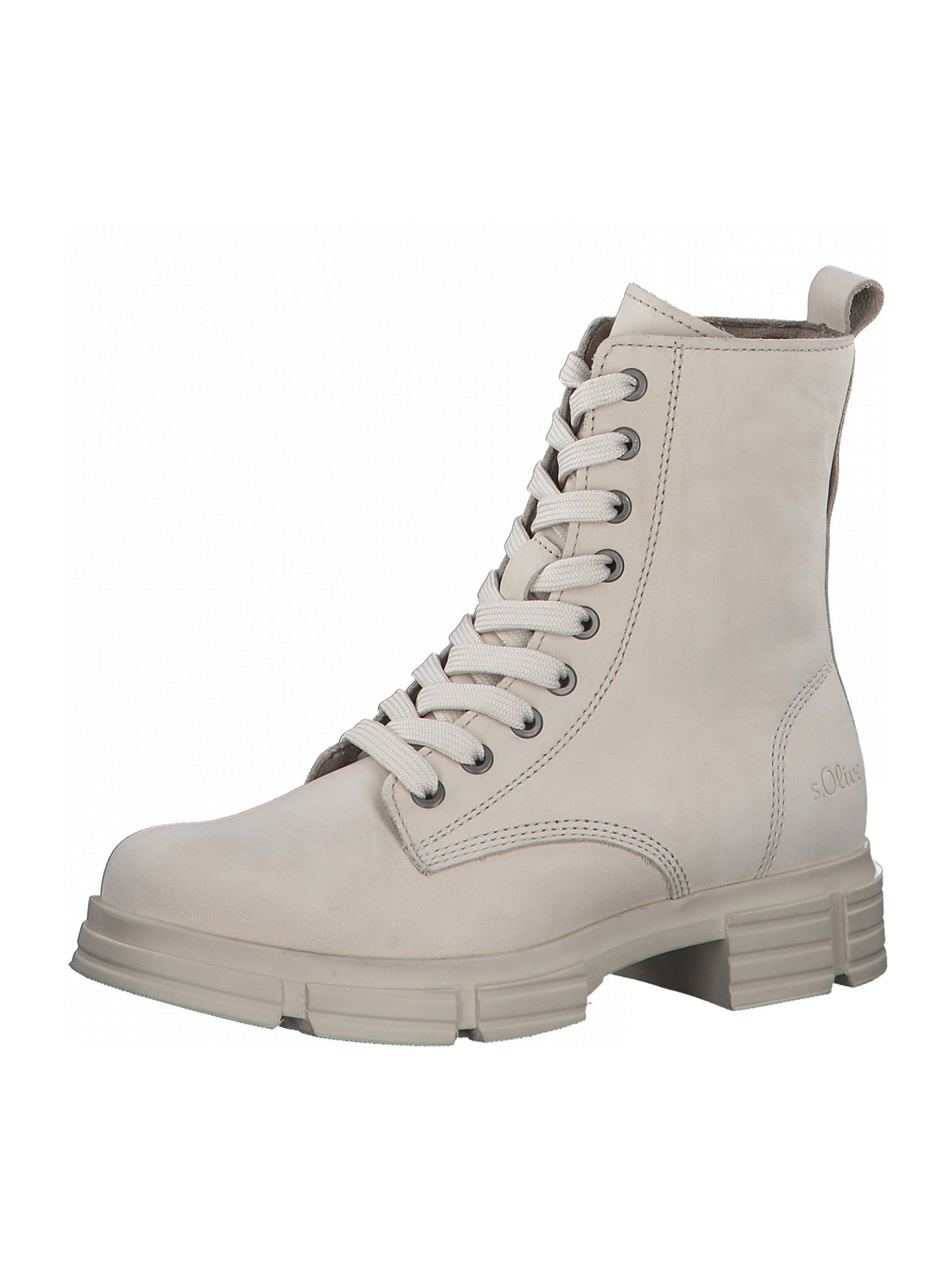 Scarpe Donna s.Oliver Stivaletto stringato in Crema Scarpe Donna s.Oliver Stivaletto stringato in Crema