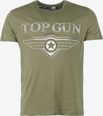 TOP GUN Shirt in Groen: voorkant