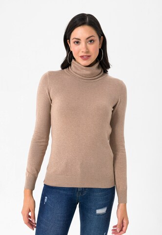 Pull-over Jimmy Sanders en marron : devant