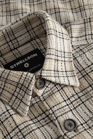 STRELLSON Regular fit Button Up Shirt 'Ned' in Beige
