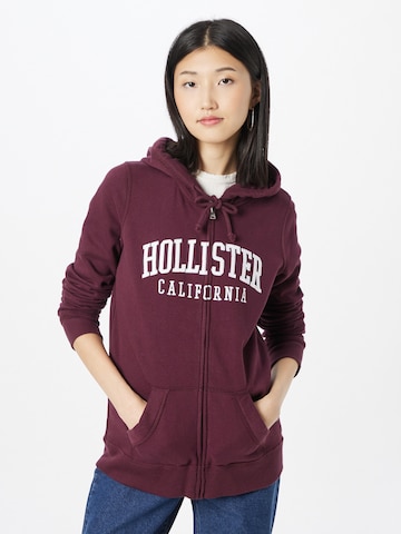 HOLLISTER Sweatjakke i rød: forside