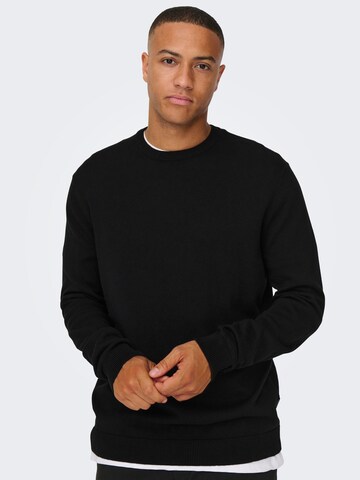 Coupe regular Pull-over 'Alex' Only & Sons en noir