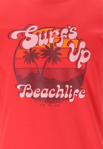 Cruz Shirt 'Beachlife' in Rood
