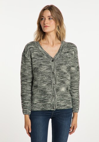 usha BLUE LABEL Knit Cardigan in Grey: front