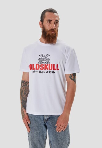Oldskull T-Shirt in Weiß: Vorderseite