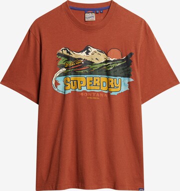 Superdry Shirt 'Travel Postcard' in Oranje: voorkant