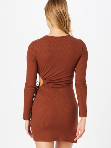 Parallel Lines Dress in Brown