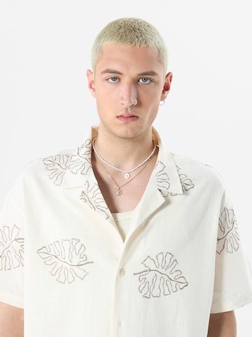 VAMOS CLO Классический крой Рубашка 'Yucca' в Белый