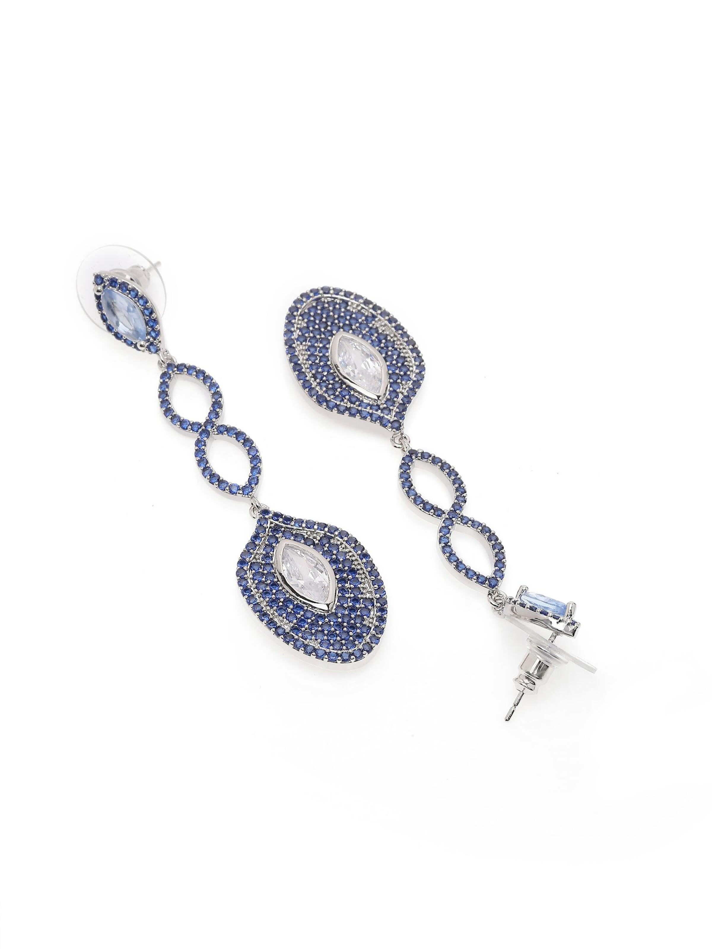 Boucles d'oreilles 'Romina' AVANT-GARDE PARIS en bleu
