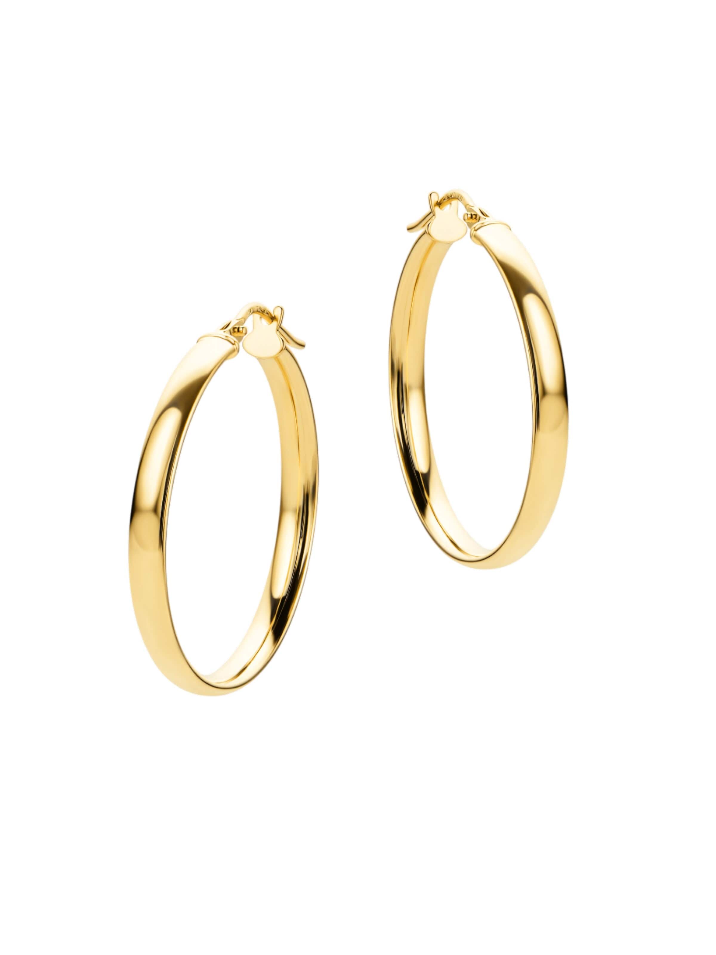 Vanlere - Pendientes 'Creolen aus 375 Gelbgold' en oro: frente