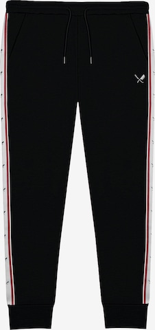 Effilé Pantalon Distorted People en noir : devant