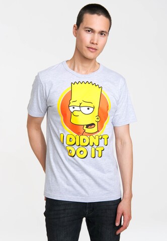 LOGOSHIRT T-Shirt Bart - I Didn`t Do It - The Simpsons in Grau: predná strana
