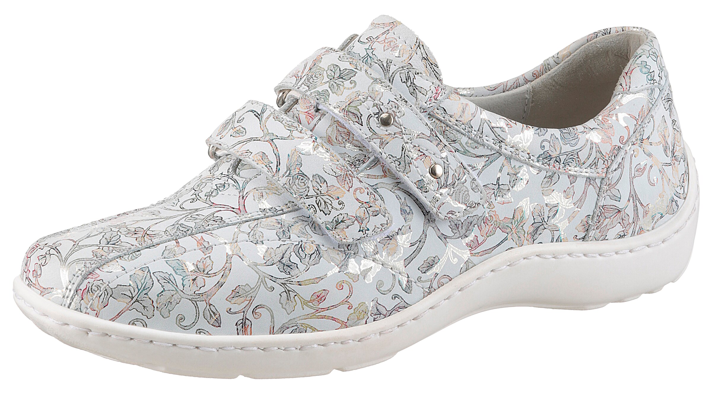 WALDLÄUFER Slipper in Grau: Vorderseite