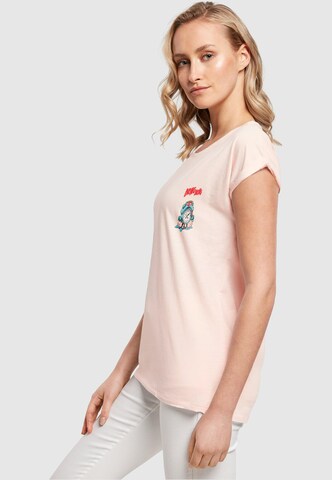 Merchcode T-Shirt 'Alarm Clock Comic' in Pink