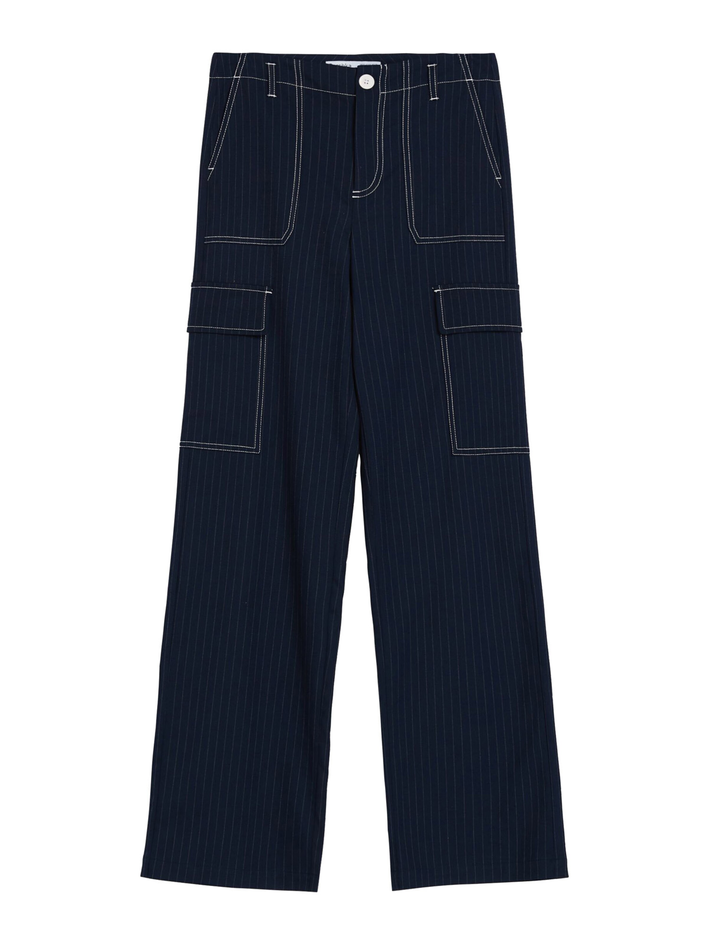 Bershka Loosefit Hose in Blau: Vorderseite