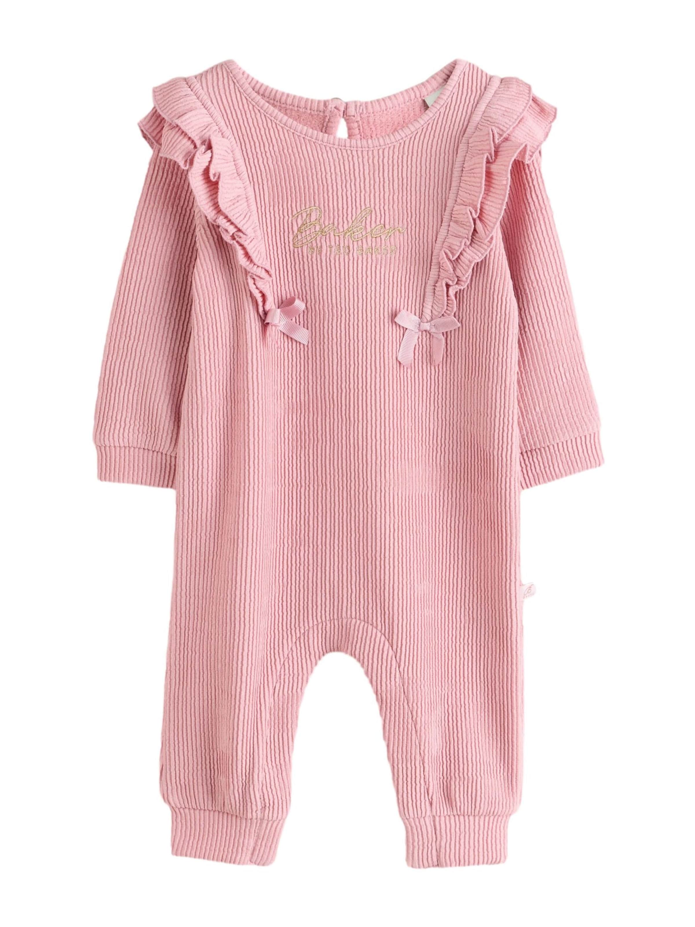 Baker by Ted Baker Бебешки гащеризони/боди в розово: отпред